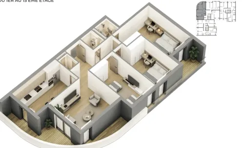 Vente Appartement F3 Oran Oran