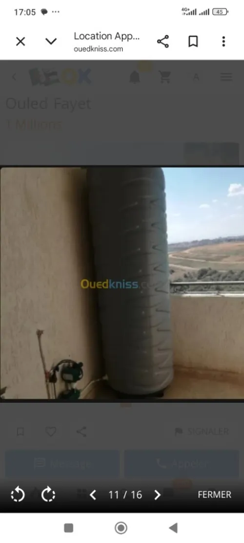Location Appartement F5 Alger Ouled fayet