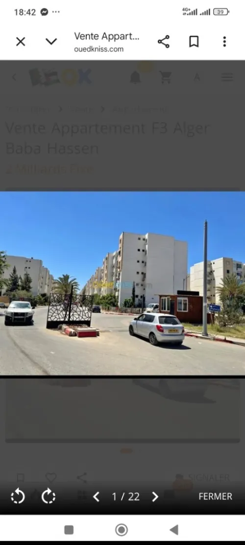 Location Appartement F3 Alger Baba hassen
