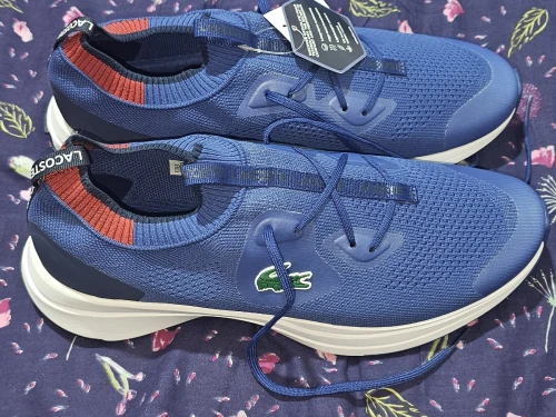 Basket lacoste néo run knit bleu