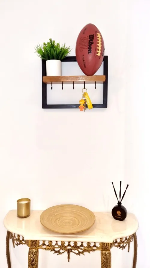 Étagère murale avec crochets pour clé