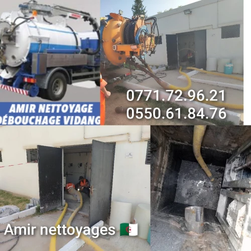 Vidange fosse débouchage conduite nettoyage canalisation nettoyage cave camion débouchage