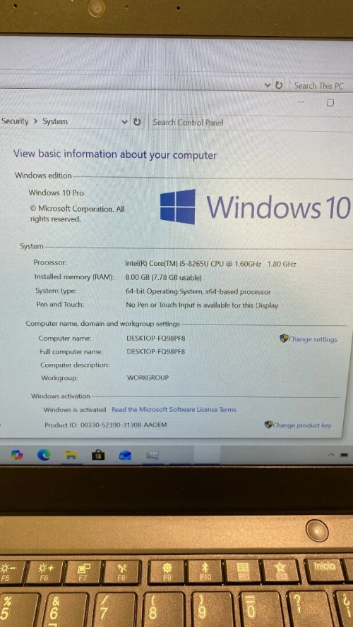 Lenovo X390 i5-8TH 8RAM 256SSD 13pouces