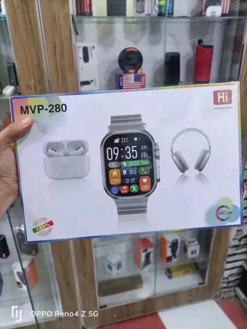 طقم كاسك aipods ساعة ذكية HiHiwatch Ultra MVP-280