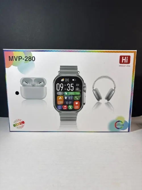 طقم كاسك aipods ساعة ذكية HiHiwatch Ultra MVP-280