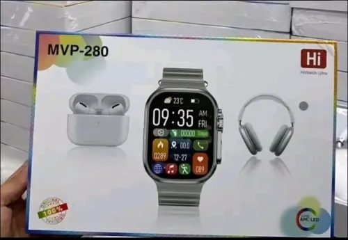 طقم كاسك aipods ساعة ذكية HiHiwatch Ultra MVP-280