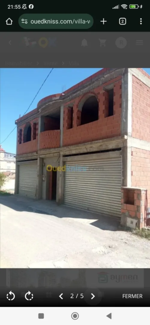 Vente Villa Tizi Ouzou Yakouren