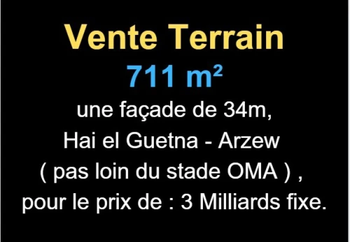 Vente Terrain Oran Arzew