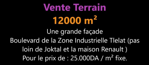 Vente Terrain Oran Oued tlelat
