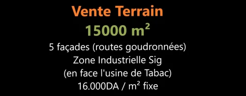 Vente Terrain Mascara Sig