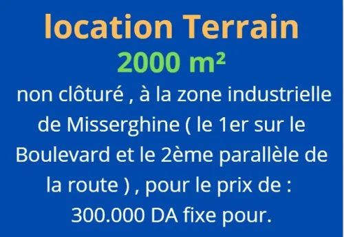 Location Terrain Oran Misseghine