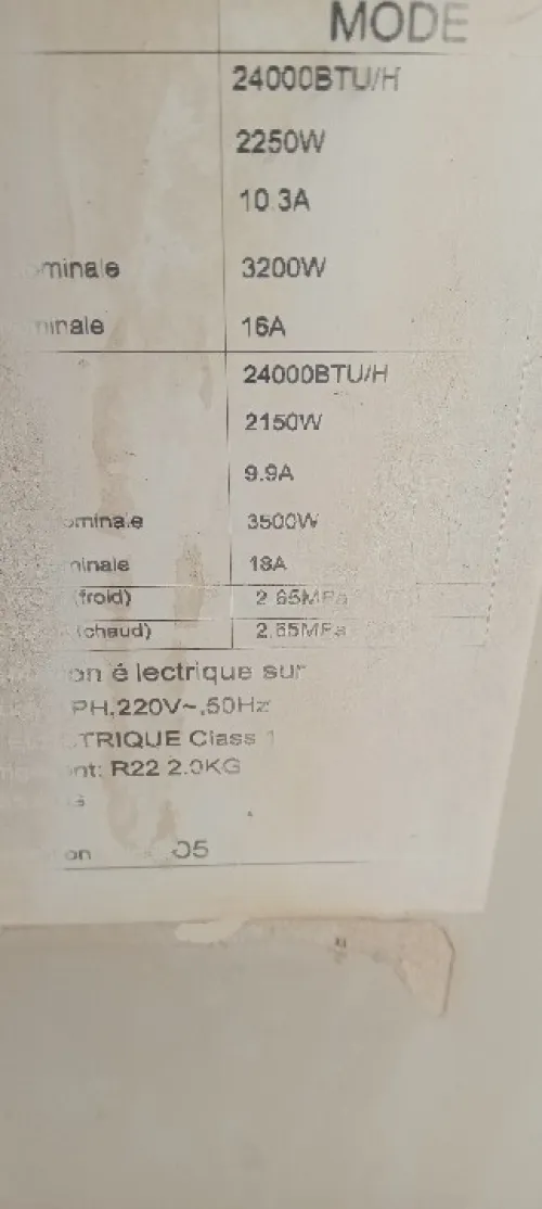 Compresseur 24 btu