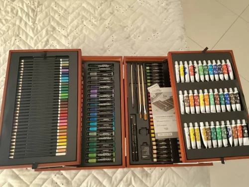 Mallette de Dessin en bois - 168 pièces occasion