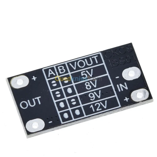 Convertisseur Élévateur ( BOOST) Multi-Voltage 5V/8V/9V/12V 1,5A Arduino