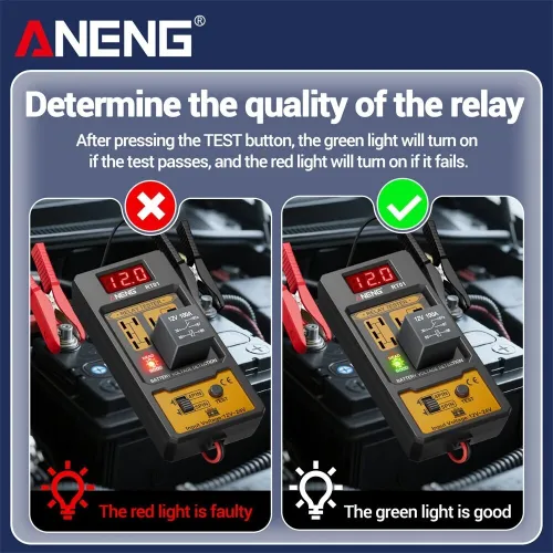 ANENG RT01 Testeur de Relais Automobile Digital & Outil de Diagnostic de Batterie