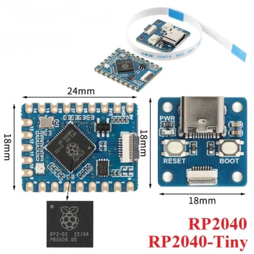 Carte de développement Raspberry Pi PICO USB Type C RP2040-Tiny Tech 