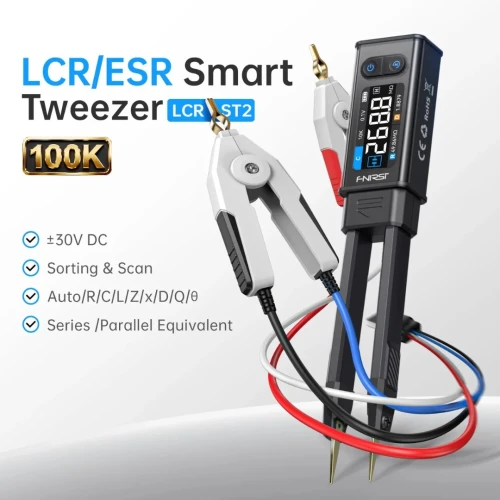 FNIRSI  LCR-ST2 Plus 100K Mesureur LCR & ESR pince numérique 2-en-1