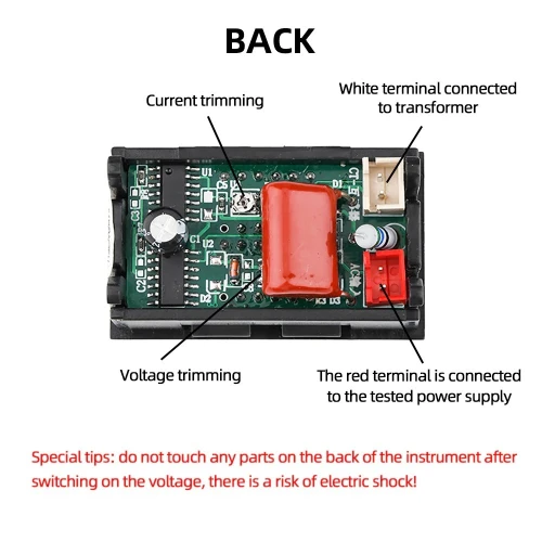 Voltmètre numérique AC 50-500V, 100a, + ampèremètre arduino