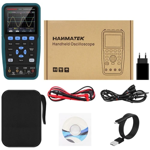Oscilloscope numérique portatif HO52 50M, multimètre à bande passante, double fonction, canal USB2