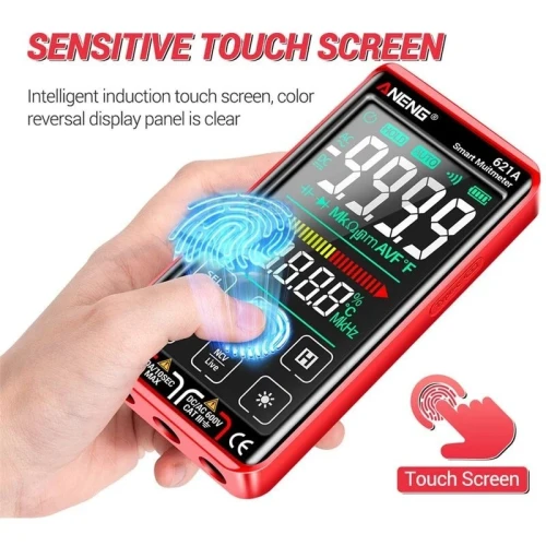 ANENG 621A multimetre numérique intelligent écran tactile multimètre testeur Transistor 9999 comptes
