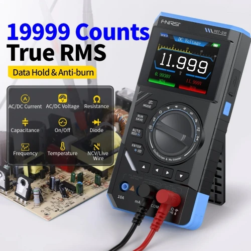 FNIRSI DST 210 3en1 Oscilloscope  Multimètre Générateur de signaux