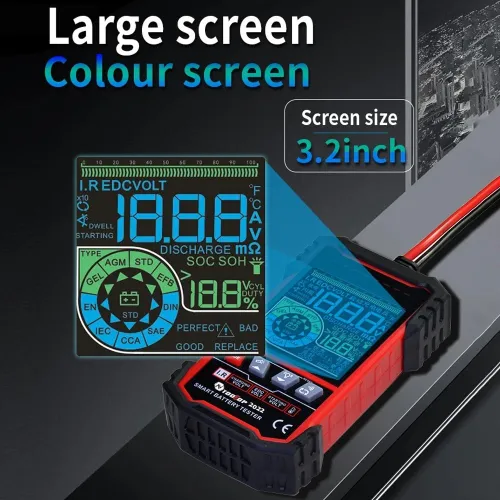 TOOLTOP ET2202 Testeur de batterie intelligent Écran couleur 3,2 pouces