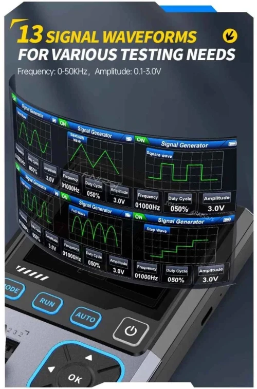 FNIRSI DSOTC4 Oscilloscope Numérique 3en1 avec Générateur de Signal & LCR Testeur de Composants