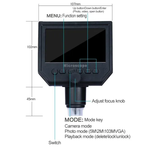 Microscope électronique USB G600 600X arduino