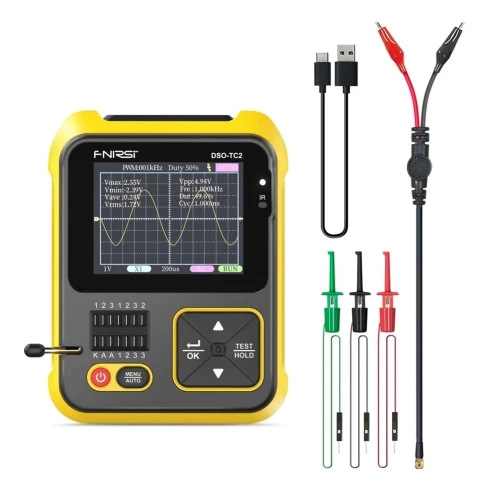Oscilloscope portatif numérique DSO-TC2/DSO-TC 3, testeur composant de Transistor/générateur de Signal