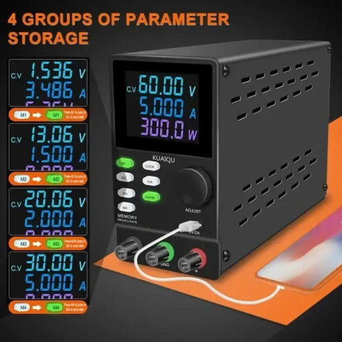SPPS605D PROGRAMMABLE DC POWER SUPPLY COLOR SCREEN arduino