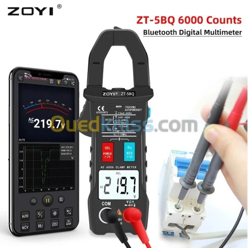 pince multimétre de courant Bluetooth ZT-5BQ 