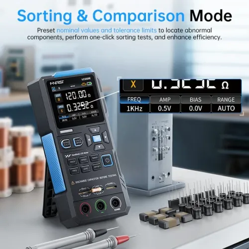 FNIRSI LC1020E Testeur LCR & ESR numérique portable haute précision à pont