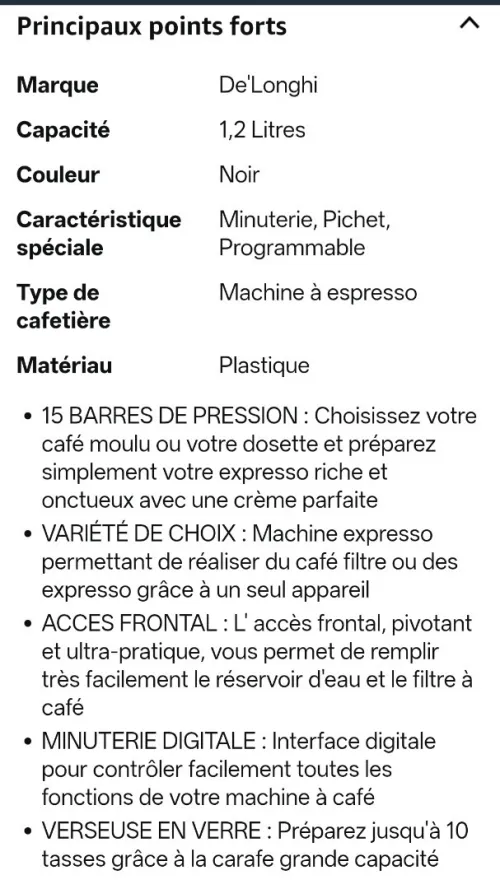 Machine a café délonghi