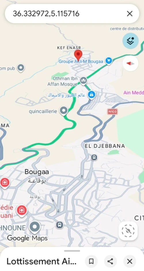 Vente Terrain Sétif Bougaa