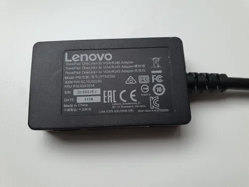 Original Adaptateur Lenovo ThinkPad OneLink+ to VGA / RJ45 