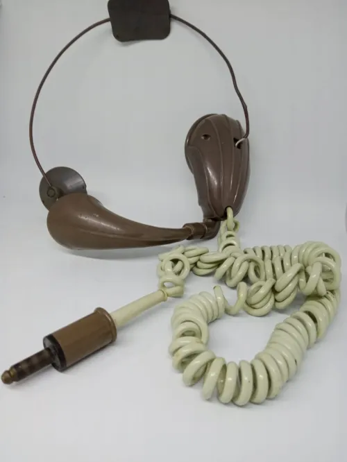 Vintage Casque écouteur d'opératrice téléphonique