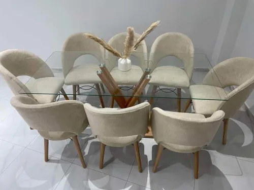 Table de salle à manger 6 chaise &طاولة طعام 6 كراسي