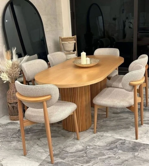 Table de salle à manger 6 chaise &طاولة طعام 6 كراسي