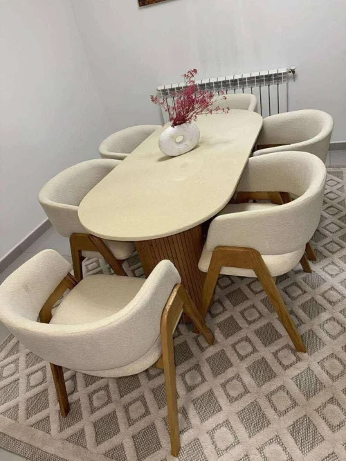 Table de salle à manger 6 chaise &طاولة طعام 6 كراسي