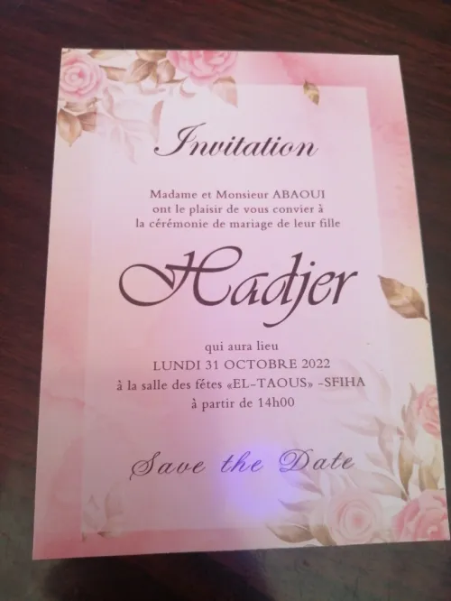 Carte invitation 