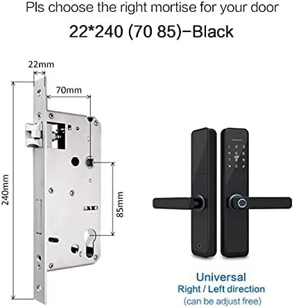 Serrure Connectée Intelligente Tuya & TTLock Empreinte Digitale, Code, Carte RFID et Clé