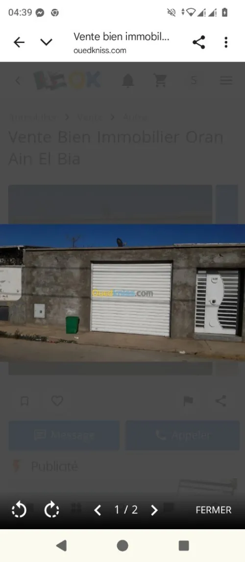 Vente Appartement F3 Oran Ain el bia