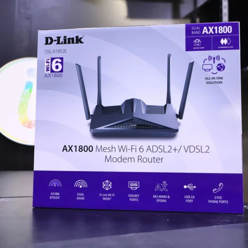  D-Link Modem Routeur D-Link DSL-X1852E WI-FI 6 AX 1800 Dual-Band