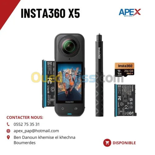 Insta360 x5 caméra d'action 3 piece 
