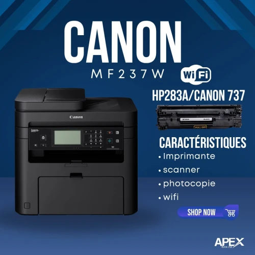 Imprimante canon noir mf237wifi
