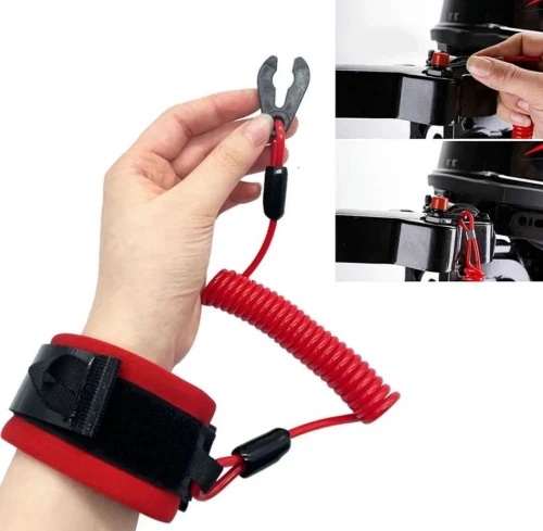 BRACELET COUPE COURANT JETSKI YAMAHA & MOTEURS MARINS - ROUGE / NOIR / BLEU