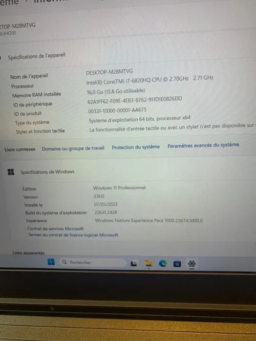 THINKPAD P50 I7 6820HQ RAM 16 DDR4 SSD256 NVME