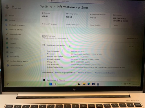 elitebook 840 g10 I151335U 16 DDR5 SSD 512 NVME