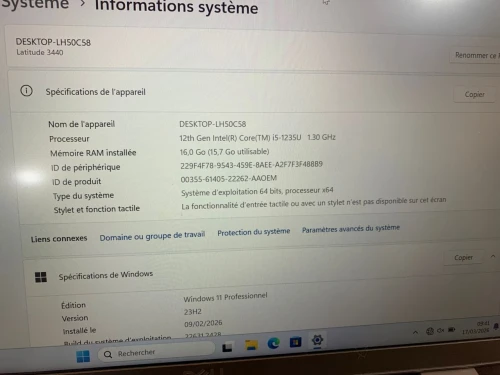 dell latitude 3440 i5 1235u ram16 /512ssd nvme