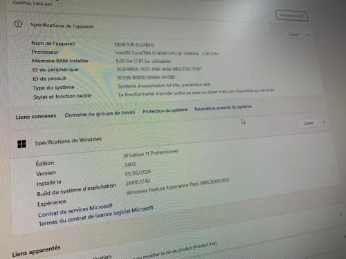ALL IN ONE DELL i5 8500U Ram 8 ddr4 SSD 256